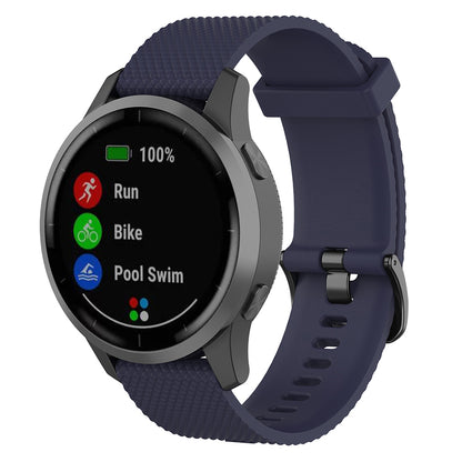 22mm Textured Soft Silicone Strap Watch Band Replacement for Garmin Vivoactive 4