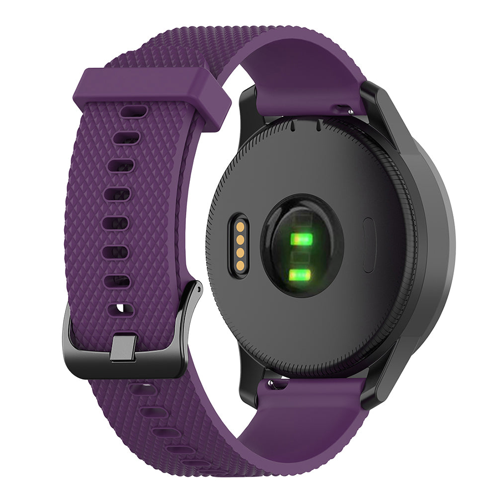 22mm Textured Soft Silicone Strap Watch Band Replacement for Garmin Vivoactive 4