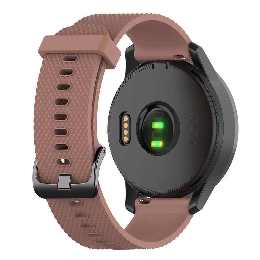 22mm Textured Soft Silicone Strap Watch Band Replacement for Garmin Vivoactive 4