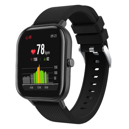 20mm Twill Texture Silicone Watch Sports Bracelet Strap Replacement for Huami Amazfit Youth Edition Lite