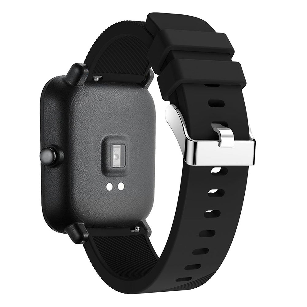 20mm Twill Texture Silicone Watch Sports Bracelet Strap Replacement for Huami Amazfit Youth Edition Lite