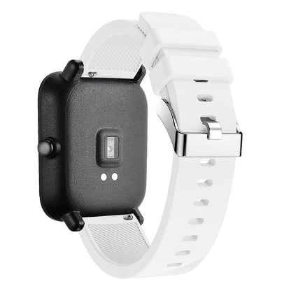 20mm Twill Texture Silicone Watch Sports Bracelet Strap Replacement for Huami Amazfit Youth Edition Lite