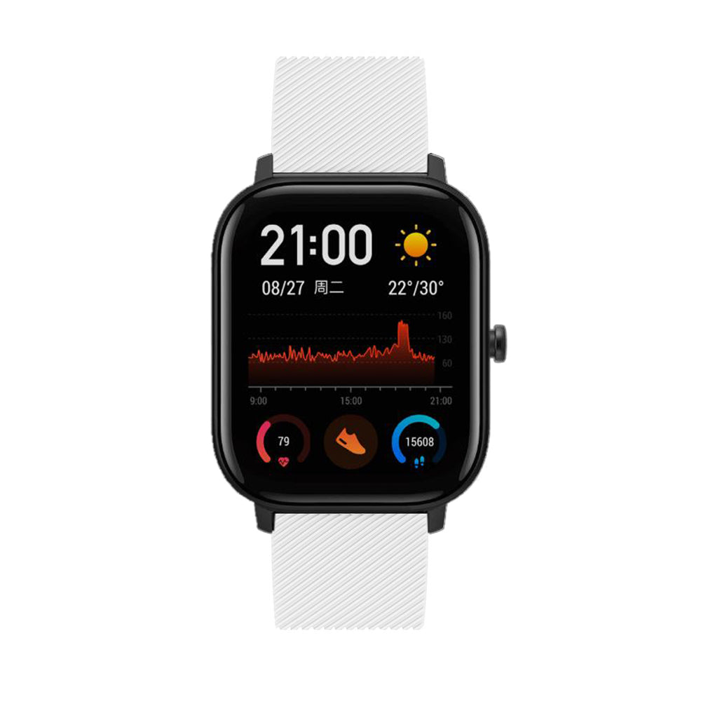 20mm Twill Texture Silicone Watch Sports Bracelet Strap Replacement for Huami Amazfit Youth Edition Lite