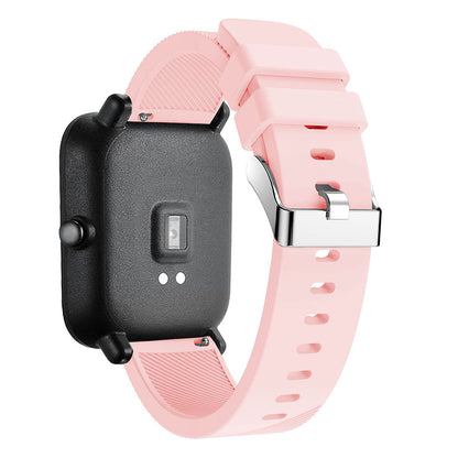 20mm Twill Texture Silicone Watch Sports Bracelet Strap Replacement for Huami Amazfit Youth Edition Lite