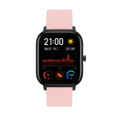 20mm Twill Texture Silicone Watch Sports Bracelet Strap Replacement for Huami Amazfit Youth Edition Lite