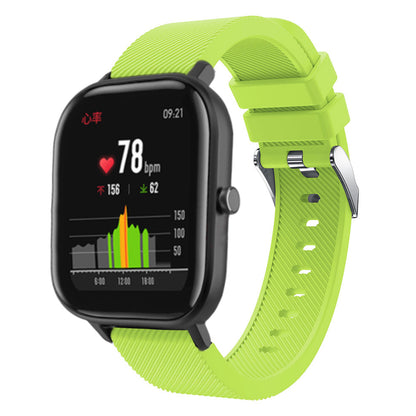 20mm Twill Texture Silicone Watch Sports Bracelet Strap Replacement for Huami Amazfit Youth Edition Lite