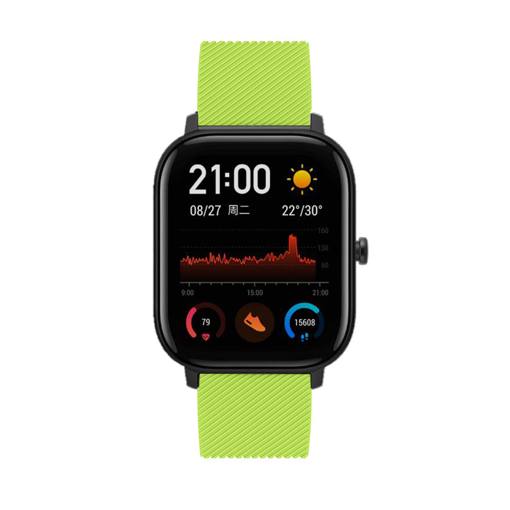 20mm Twill Texture Silicone Watch Sports Bracelet Strap Replacement for Huami Amazfit Youth Edition Lite
