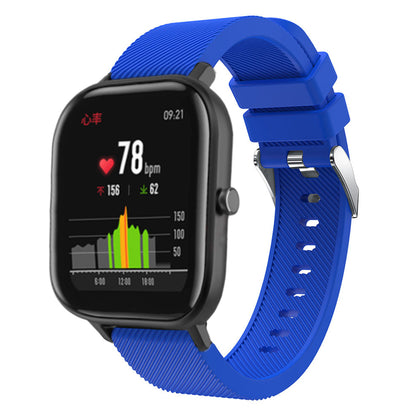 20mm Twill Texture Silicone Watch Sports Bracelet Strap Replacement for Huami Amazfit Youth Edition Lite