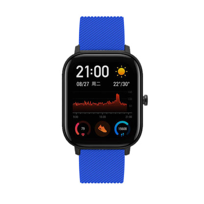 20mm Twill Texture Silicone Watch Sports Bracelet Strap Replacement for Huami Amazfit Youth Edition Lite