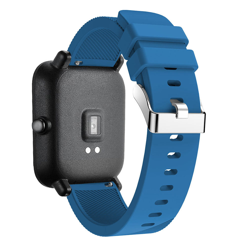 20mm Twill Texture Silicone Watch Sports Bracelet Strap Replacement for Huami Amazfit Youth Edition Lite