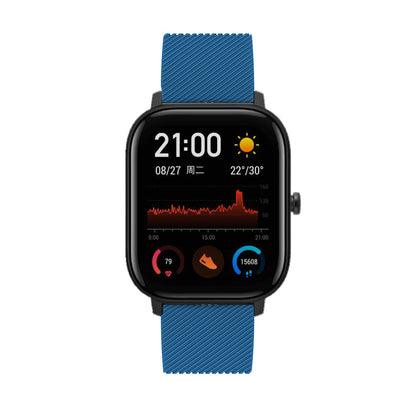 20mm Twill Texture Silicone Watch Sports Bracelet Strap Replacement for Huami Amazfit Youth Edition Lite