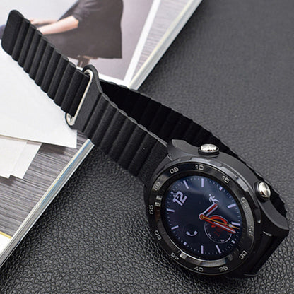 22mm Magnetic Buckle Leather Watch Bands for Samsung Galaxy Gear S3 Classic/Frontier / Huawei Watch GT / Motorola Moto 360 2nd Gen / Ticwatch