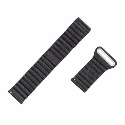 22mm Magnetic Buckle Leather Watch Bands for Samsung Galaxy Gear S3 Classic/Frontier / Huawei Watch GT / Motorola Moto 360 2nd Gen / Ticwatch