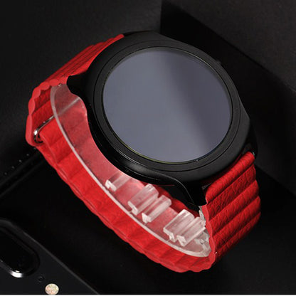 22mm Magnetic Buckle Leather Watch Bands for Samsung Galaxy Gear S3 Classic/Frontier / Huawei Watch GT / Motorola Moto 360 2nd Gen / Ticwatch
