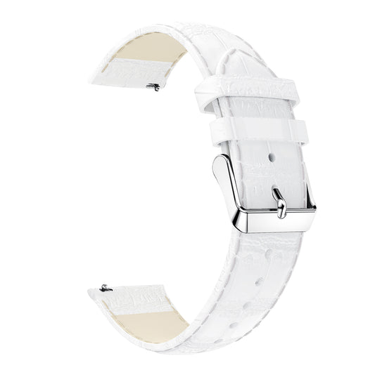 20mm Crocodile Texture Genuine Leather Watch Strap Replacement for Samsung Galaxy Watch Active