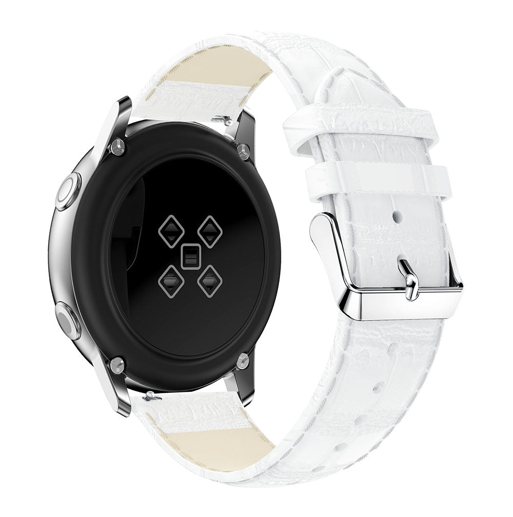 20mm Crocodile Texture Genuine Leather Watch Strap Replacement for Samsung Galaxy Watch Active