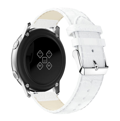 20mm Crocodile Texture Genuine Leather Watch Strap Replacement for Samsung Galaxy Watch Active
