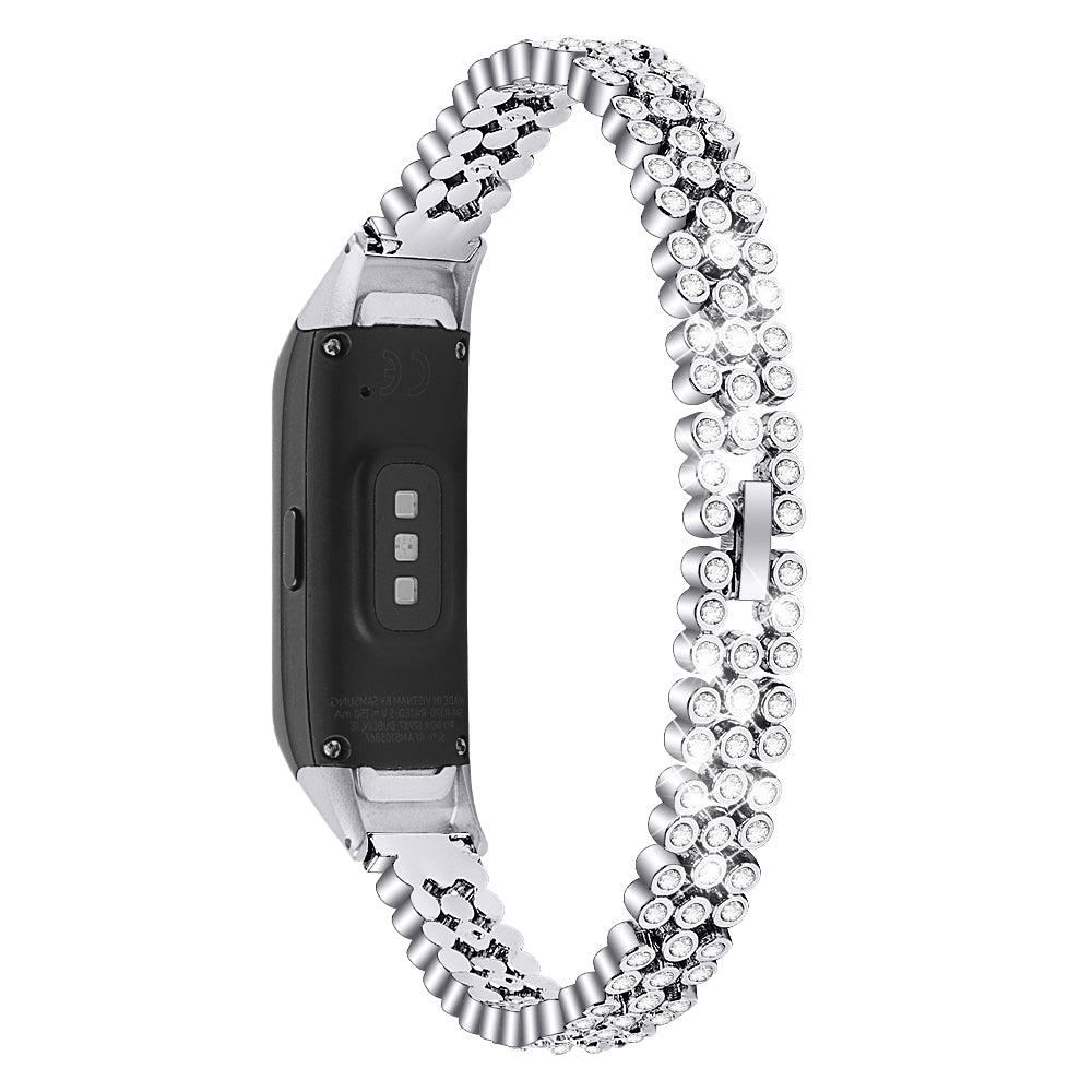 Rhinestone Decor Metal Watchband Replacement for Samsung Galaxy Fit SM-R370