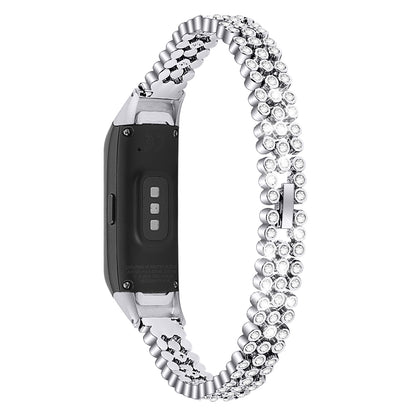 Rhinestone Decor Metal Watchband Replacement for Samsung Galaxy Fit SM-R370