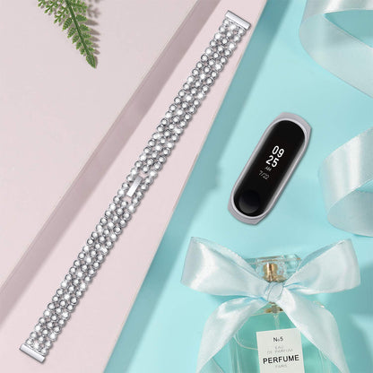 Rhinestone Decor Metal Watchband for Xiaomi Mi Band 4/3