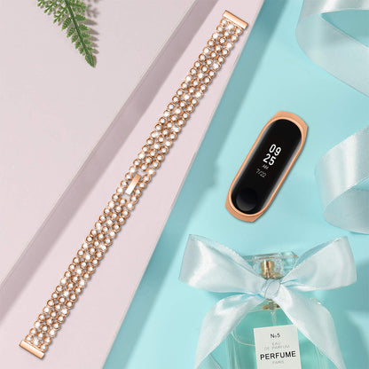 Rhinestone Decor Metal Watchband for Xiaomi Mi Band 4/3
