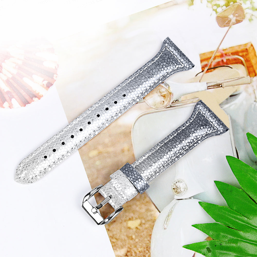22mm Shining Design Genuine Leather Smart Watchband Strap Replacement for Samsung Gear S3 Frontier
