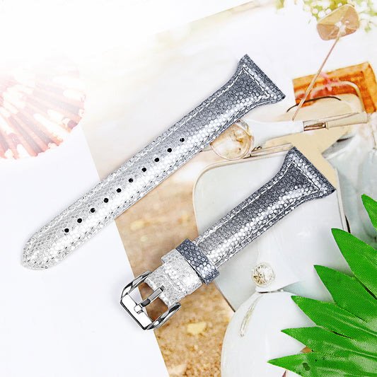 22mm Shining Design Genuine Leather Smart Watchband Strap Replacement for Samsung Gear S3 Frontier