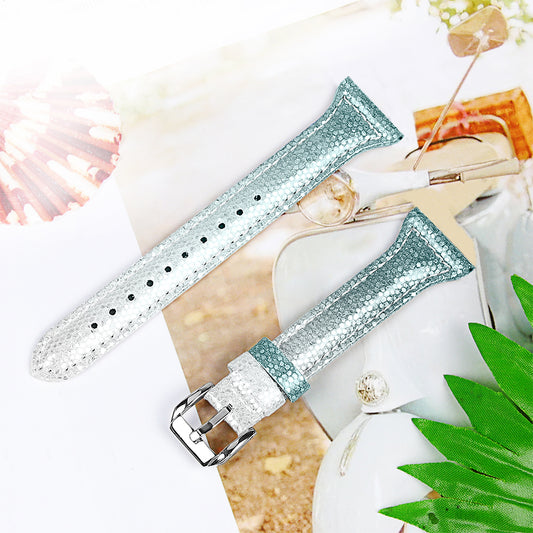 22mm Shining Design Genuine Leather Smart Watchband Strap Replacement for Samsung Gear S3 Frontier