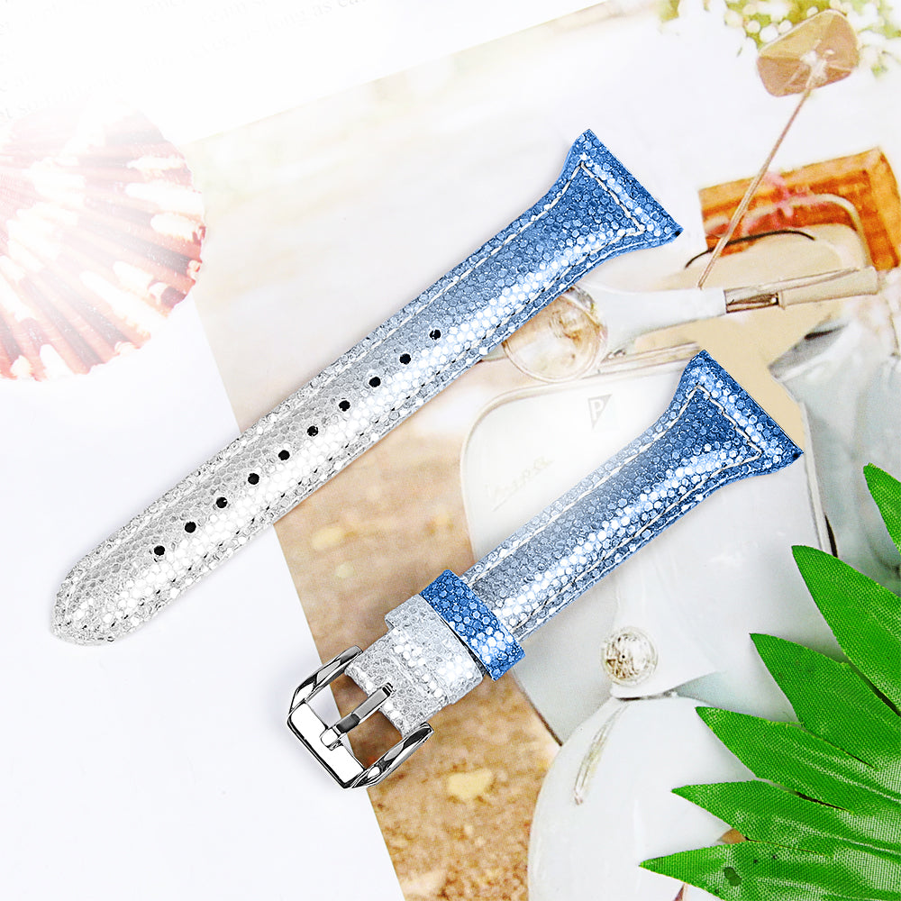 22mm Shining Design Genuine Leather Smart Watchband Strap Replacement for Samsung Gear S3 Frontier