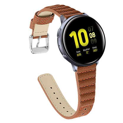 20mm Genuine Cowhide Leather Smart Watch Band Strap for Samsung Galaxy Watch 42mm