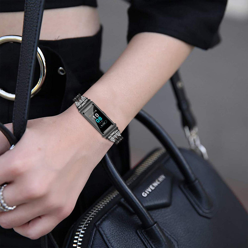 Rhinestone Decor Aluminum Alloy Smart Watch Band [18mm] for Huawei TalkBand B5