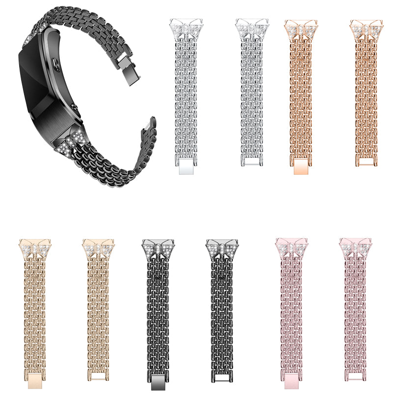 Rhinestone Decor Aluminum Alloy Smart Watch Band [18mm] for Huawei TalkBand B5