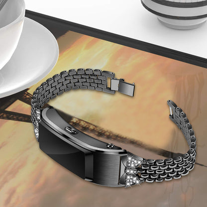 Rhinestone Decor Aluminum Alloy Smart Watch Band [18mm] for Huawei TalkBand B5