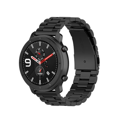 20mm 3 Beads Stainless Steel Smart Watch Replacement Butterfly Buckle Strap for Samsung Galaxy Gear S2 Sport/Galaxy Watch Active 2
