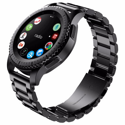 20mm 3 Beads Stainless Steel Smart Watch Replacement Butterfly Buckle Strap for Samsung Galaxy Gear S2 Sport/Galaxy Watch Active 2