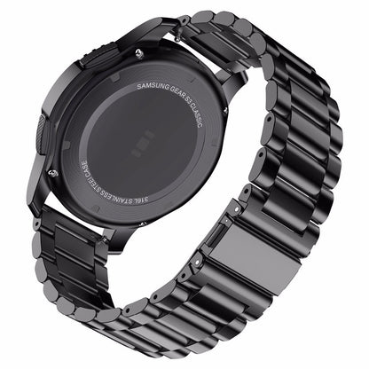20mm 3 Beads Stainless Steel Smart Watch Replacement Butterfly Buckle Strap for Samsung Galaxy Gear S2 Sport/Galaxy Watch Active 2