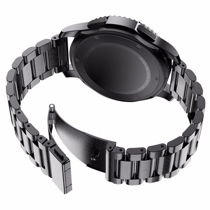 20mm 3 Beads Stainless Steel Smart Watch Replacement Butterfly Buckle Strap for Samsung Galaxy Gear S2 Sport/Galaxy Watch Active 2