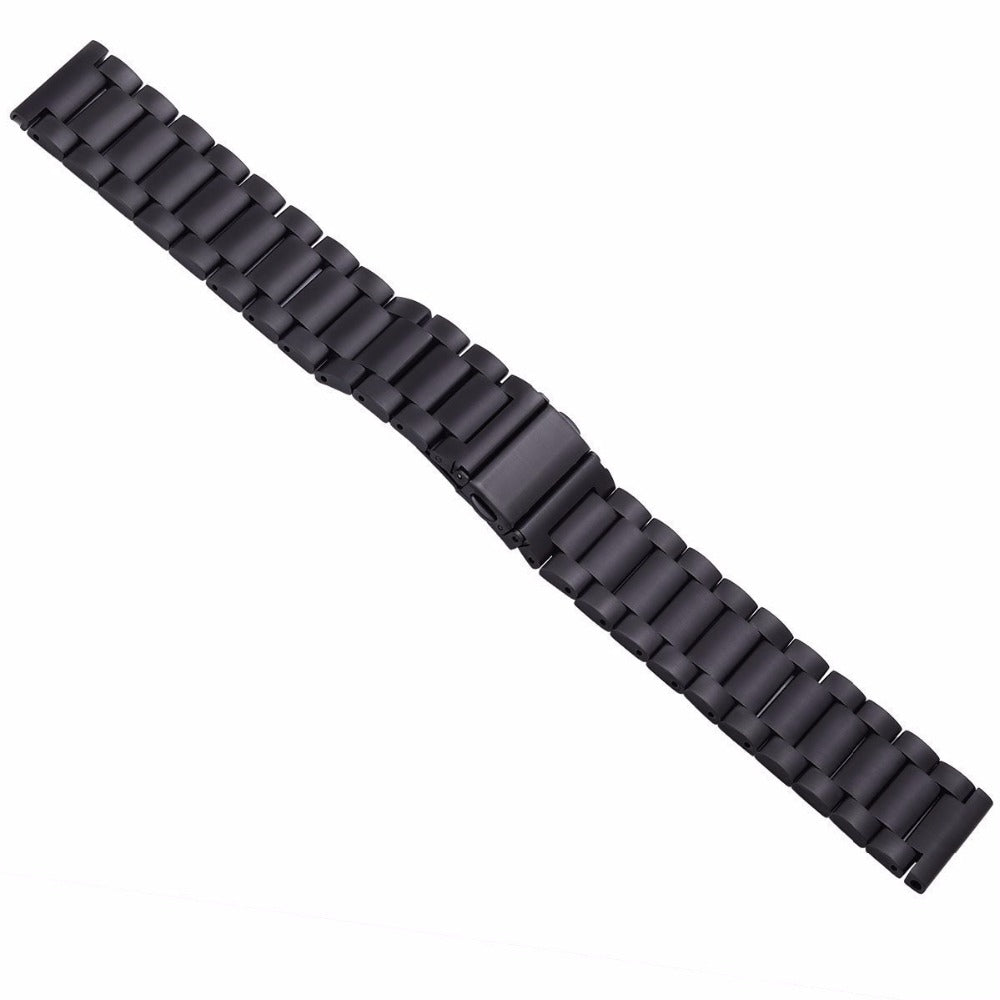 20mm 3 Beads Stainless Steel Smart Watch Replacement Butterfly Buckle Strap for Samsung Galaxy Gear S2 Sport/Galaxy Watch Active 2