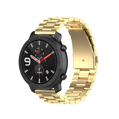 20mm 3 Beads Stainless Steel Smart Watch Replacement Butterfly Buckle Strap for Samsung Galaxy Gear S2 Sport/Galaxy Watch Active 2