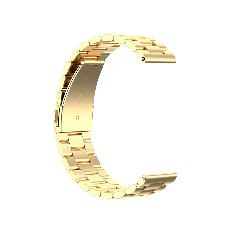 20mm 3 Beads Stainless Steel Smart Watch Replacement Butterfly Buckle Strap for Samsung Galaxy Gear S2 Sport/Galaxy Watch Active 2