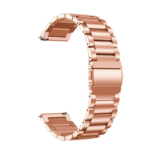 20mm 3 Beads Stainless Steel Smart Watch Replacement Butterfly Buckle Strap for Samsung Galaxy Gear S2 Sport/Galaxy Watch Active 2