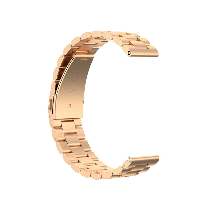 20mm 3 Beads Stainless Steel Smart Watch Replacement Butterfly Buckle Strap for Samsung Galaxy Gear S2 Sport/Galaxy Watch Active 2