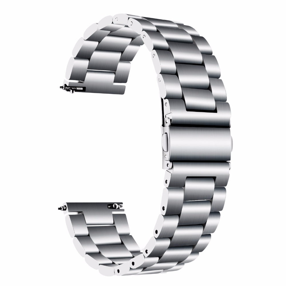 20mm 3 Beads Stainless Steel Smart Watch Replacement Butterfly Buckle Strap for Samsung Galaxy Gear S2 Sport/Galaxy Watch Active 2