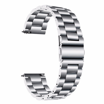 20mm 3 Beads Stainless Steel Smart Watch Replacement Butterfly Buckle Strap for Samsung Galaxy Gear S2 Sport/Galaxy Watch Active 2