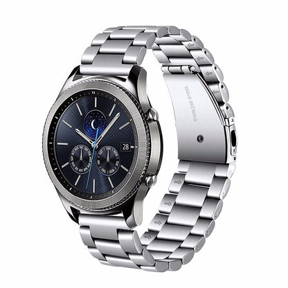 20mm 3 Beads Stainless Steel Smart Watch Replacement Butterfly Buckle Strap for Samsung Galaxy Gear S2 Sport/Galaxy Watch Active 2