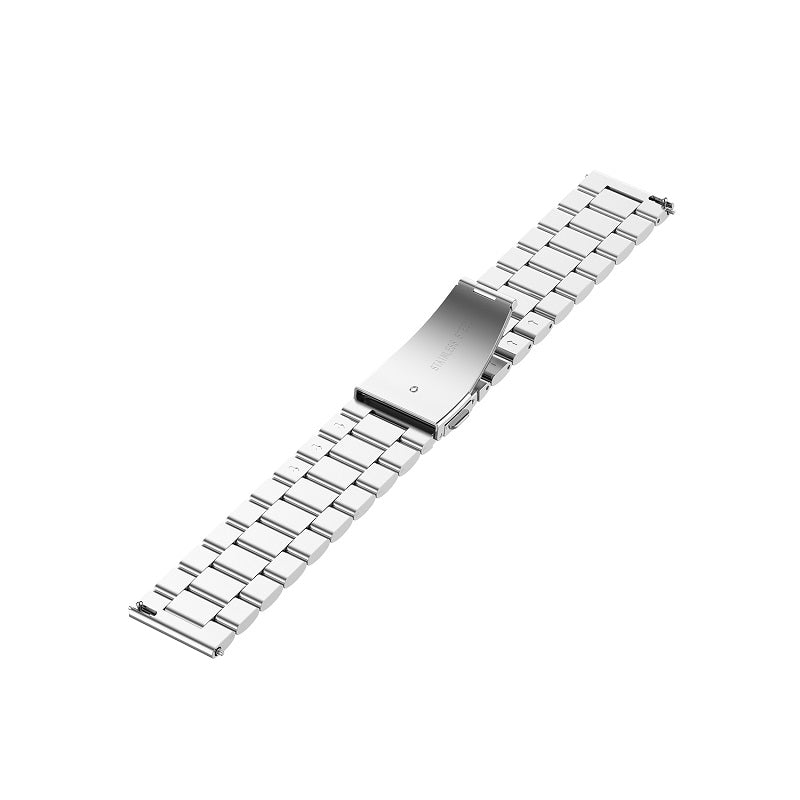 20mm 3 Beads Stainless Steel Smart Watch Replacement Butterfly Buckle Strap for Samsung Galaxy Gear S2 Sport/Galaxy Watch Active 2