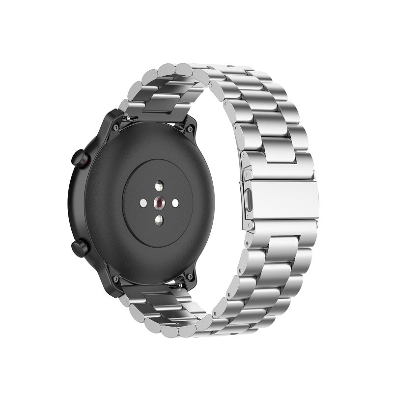 20mm 3 Beads Stainless Steel Smart Watch Replacement Butterfly Buckle Strap for Samsung Galaxy Gear S2 Sport/Galaxy Watch Active 2