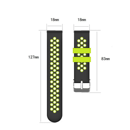 18mm Dual Color Silicone Smart Watch Band for Xiaomi Mi Watch