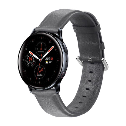 20mm Top Genuine Leather Smart Watch Strap Replacement for Samsung Galaxy Watch4 Classic 46mm 42mm/Watch4 44mm 40mm/Watch Active2 44mm