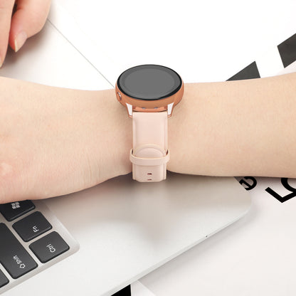 20mm Top Genuine Leather Smart Watch Strap Replacement for Samsung Galaxy Watch4 Classic 46mm 42mm/Watch4 44mm 40mm/Watch Active2 44mm
